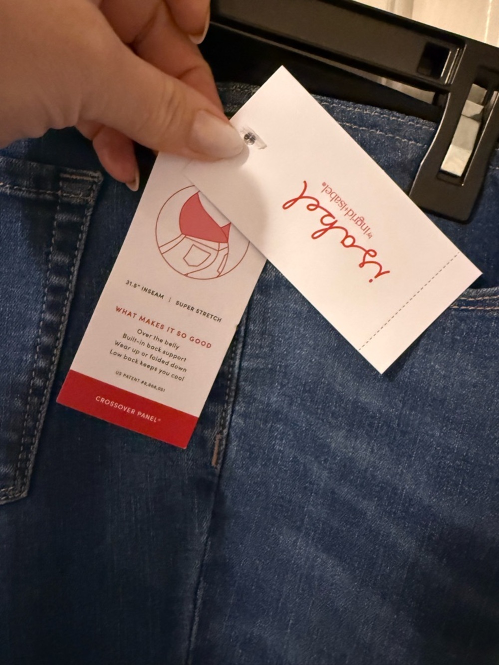 Isabel Maternity by Ingrid & Isabel Flare Crossover Panel Maternity Jean Size 12 - Picture 6 of 6